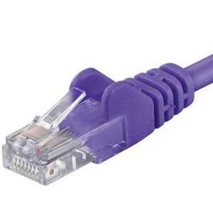 PremiumCord Patch kabel UTP RJ45-RJ45 level 5e 0.25m fialová; sputp002V