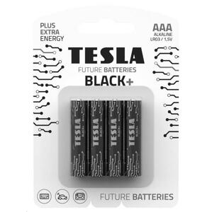 Tesla BLACK+ alkalická baterie AAA (LR03, mikrotužková, blister) 4 ks; AAA BLACK+