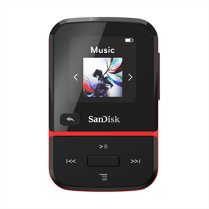 SanDisk MP3 Clip Sport Go2 16 GB, červená; SDMX30-016G-E46R