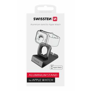 Swissten Hliníkový stojánek pro Apple Watch, šedý; 25005200