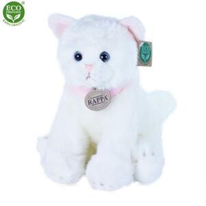 Rappa Plyšová kočka sedící bílá 25 cm ECO-FRIENDLY; 211056