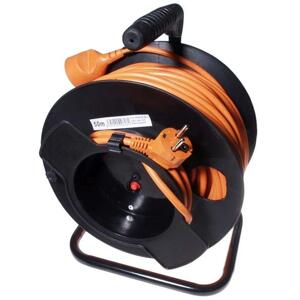 PremiumCord Prodlužovací kabel 230V 50m buben, průřez vodiče 3x1,5mm2; ppb-02-50