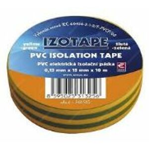 PremiumCord Izolační páska PVC 15/10 zelená/žlutá; zvpep07
