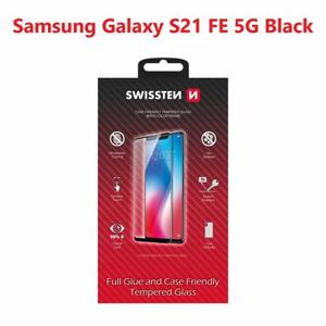 Swissten sklo full glue, color frame, case friendly Samsung Galaxy S21 FE 5G černé; 54501811