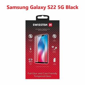 Swissten sklo full glue, color frame, case friendly Samsung S901B Galaxy S22 5G černé; 54501812