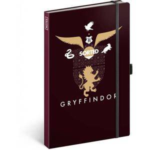 Notes Harry Potter – Gryffindor, linkovaný, 13 × 21 cm; A-8445