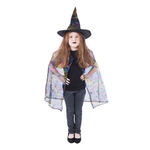 Dětský plášť čarodějnice s kloboukem/Halloween; 827806