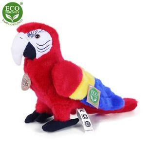 Rappa Plyšový papoušek červený Ara Arakanga 24 cm ECO-FRIENDLY; 195028