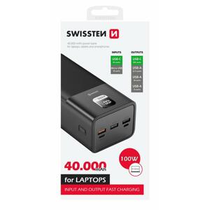 Swissten power line power bank 40000 mAh 100W power delivery black; 22013941