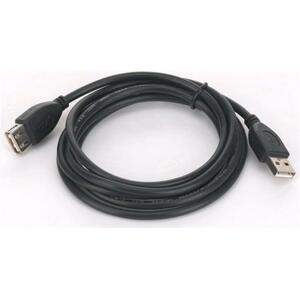 GEMBIRD Kabel prodlužovací USB 2.0,  A-A, HQ Black, zlacené kontakty, 1,8m; CCP-USB2-AMAF-6